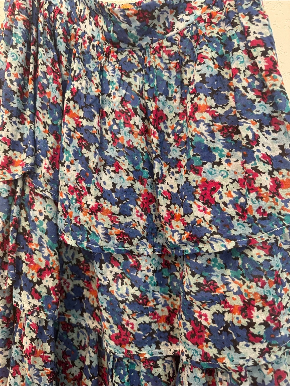 Blue Multicolor Smocked Camisole Top - Picture 11 of 15